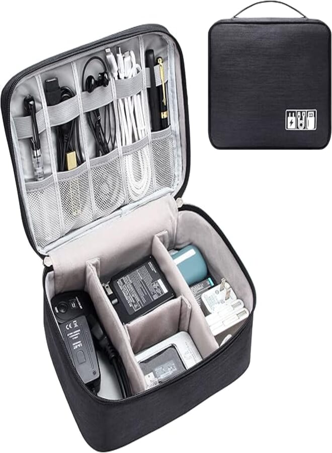 Electronics Organizer Travel Cable Organizer Bag Waterproof Portable Digital Storage Bag Electronic Accessories Case Cable Charger Organizer Case